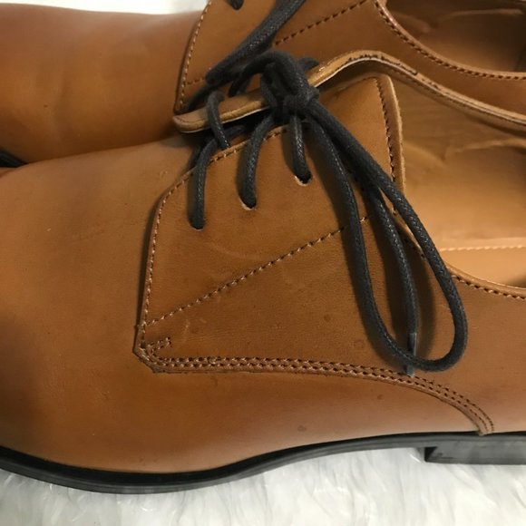 Steve Madden Caden Brown Men\'s Leather Dress Oxfords, Wood, Size 10M SKU 225729 main image 3